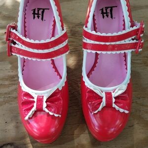 Dottie Red and White Adult Shoes NWNT